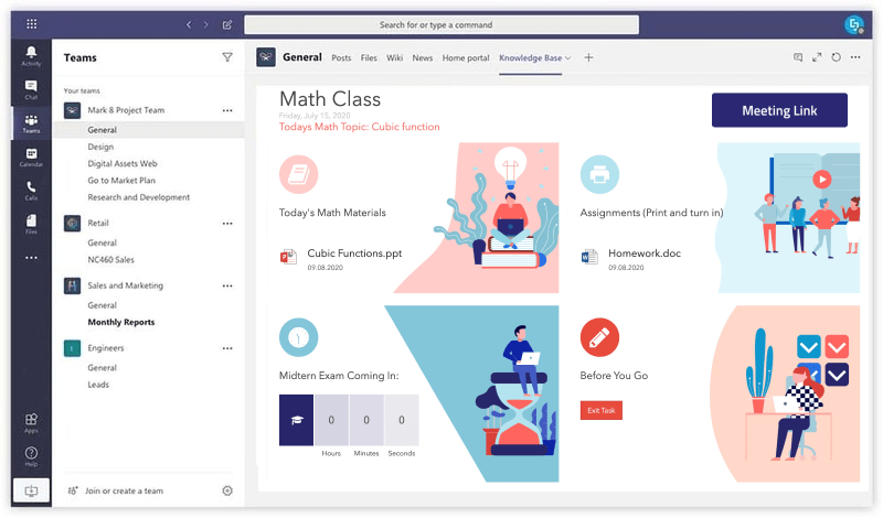 Microsoft Teams 2.0 桌面端与网页版跨平台文档协同演示